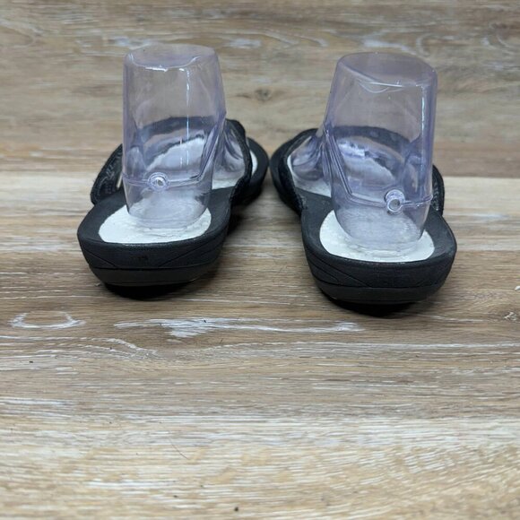 Speedo Black Quilted Fabric Flip Flops Women's Size 9 - Picture 3 of 6